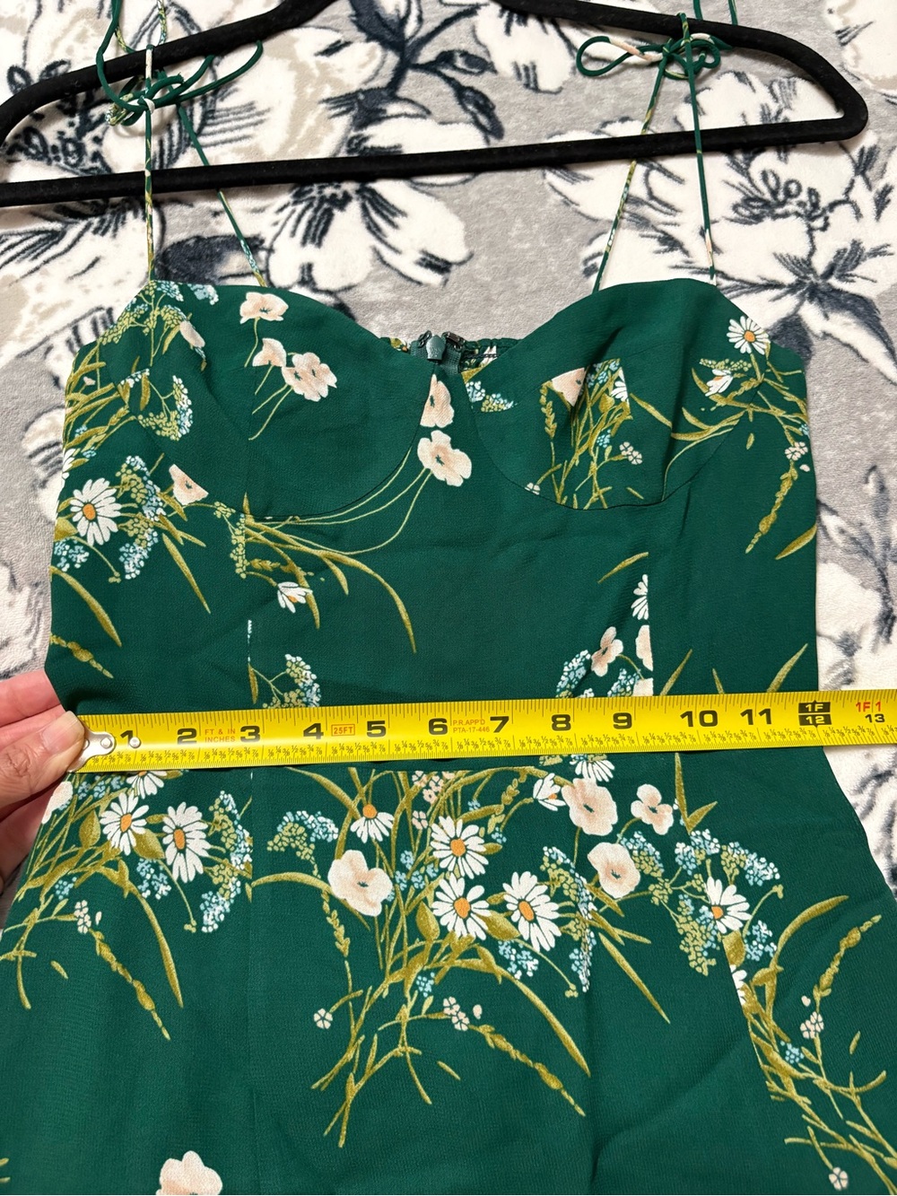 Reformation Juliette Green Floral Midi dress - Picture 10 of 11